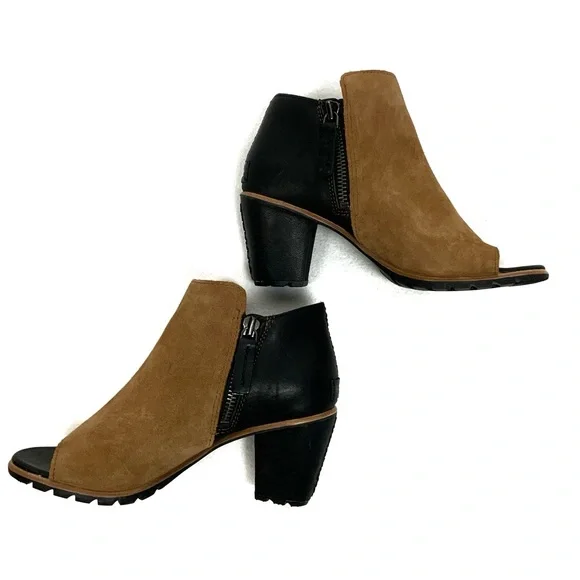 NWOB Sorel Nadia Heeled Peep Toe Bootie - Picture 8 of 14